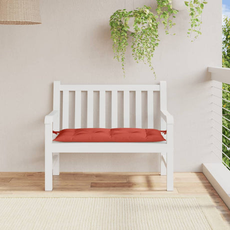 VidaXL coussin de banc de jardin 100x50x7 cm tissu mélangé rouge