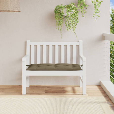 VidaXL coussin de banc de jardin 100x50x7 cm tissu taupe mélangé