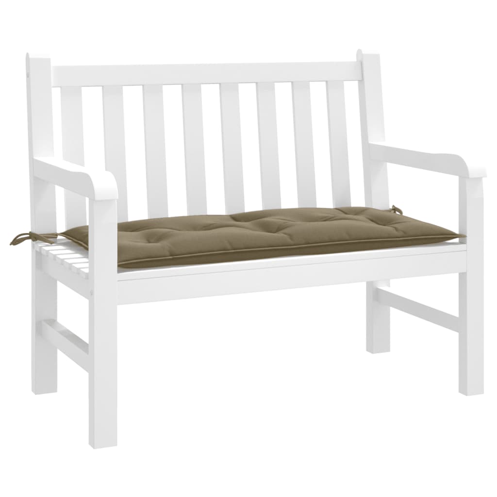 VidaXL coussin de banc de jardin 100x50x7 cm tissu taupe mélangé