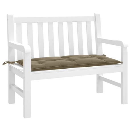 VidaXL coussin de banc de jardin 100x50x7 cm tissu taupe mélangé
