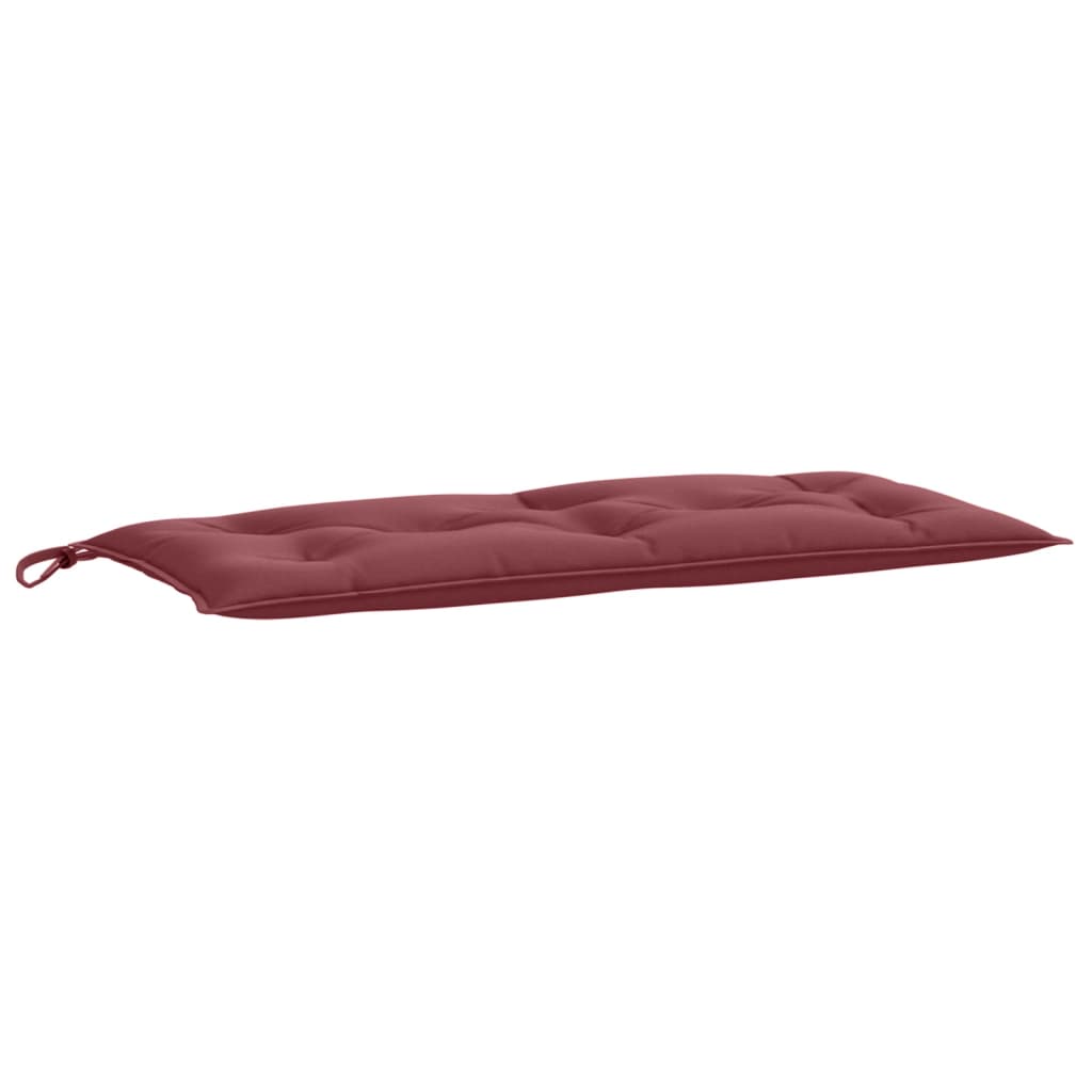 VidaXL coussin de banc de jardin 100x50x7 cm tissu mélangé rouge vin