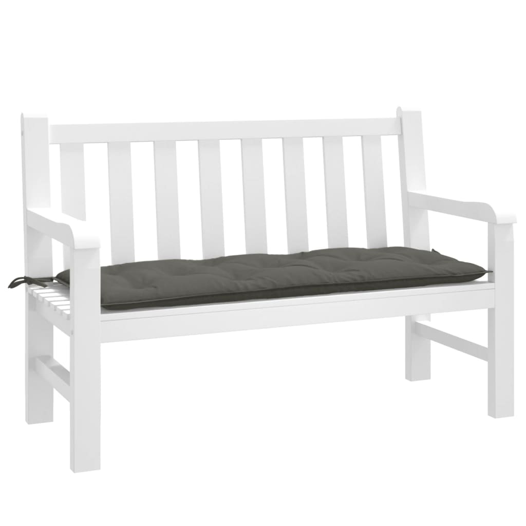 Vidaxl Garden Bench Cushion 120x50x7 cm Stoff Mixed Dark Grey