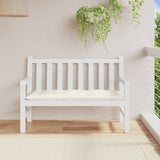 VIDAXL Garden Bench blazina 120x50x7 cm tkanina mešana smetana -obarvana