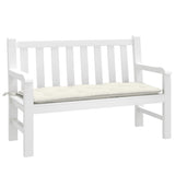 VIDAXL Garden Bench blazina 120x50x7 cm tkanina mešana smetana -obarvana