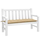 VidaXL coussin de banc de jardin 120x50x7 cm tissu mélangé beige