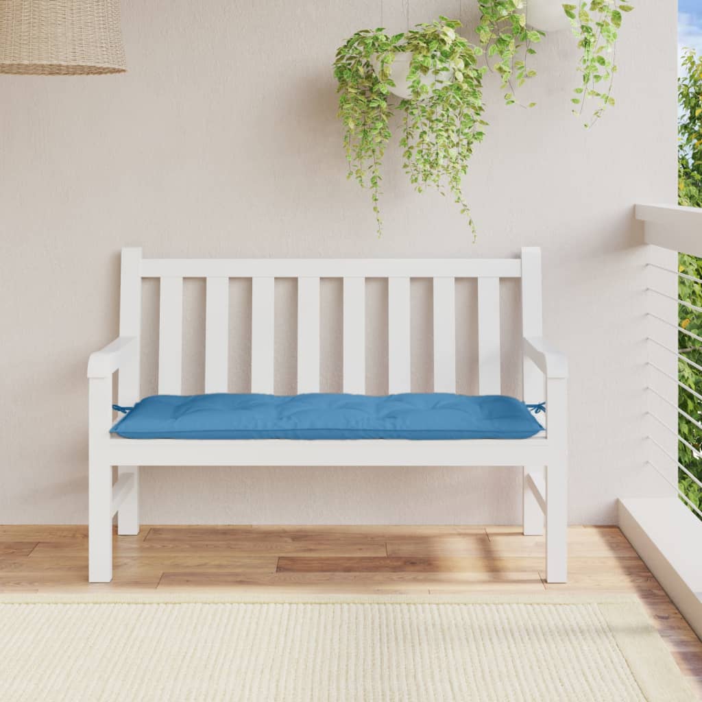 VIDAXL Garden Bench Blaža 120x50x7 cm tkanina mešano modra