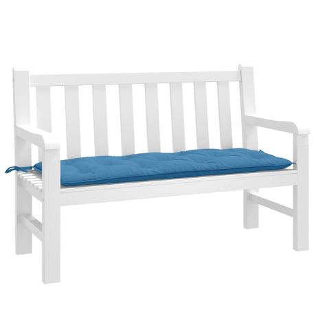 VidaXL coussin de banc de jardin 120x50x7 cm tissu mélangé bleu