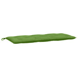 VidaXL coussin de banc de jardin 120x50x7 cm tissu vert mélangé