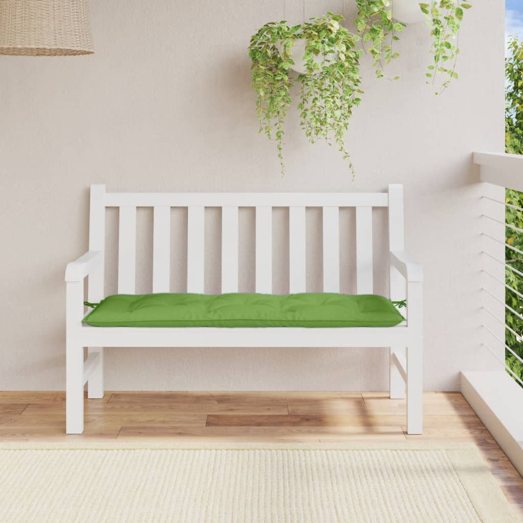 Vidaxl jardin banc coussin 120x50x7 cm tissu vert mélangé