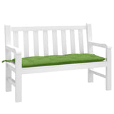 VidaXL coussin de banc de jardin 120x50x7 cm tissu vert mélangé