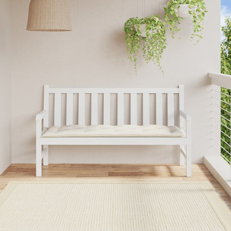 VidaXL coussin de banc de jardin 150x50x7 cm tissu mélangé crème