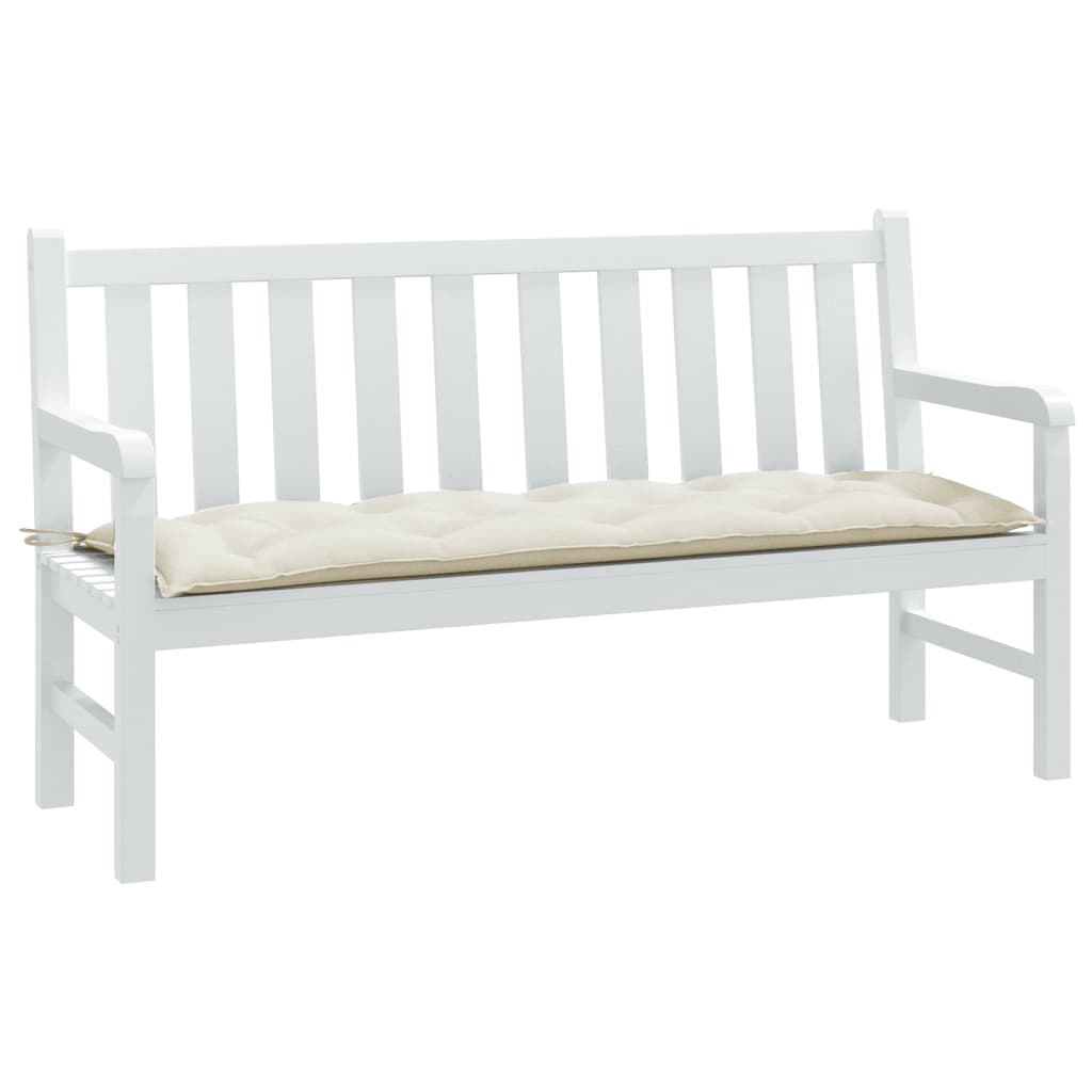 Vidaxl Garden Banc Cushion 150x50x7 cm Tissu à la crème mélangée - Colorée