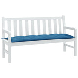 VidaXL coussin de banc de jardin 150x50x7 cm tissu mélangé bleu