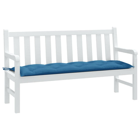 VidaXL coussin de banc de jardin 150x50x7 cm tissu mélangé bleu