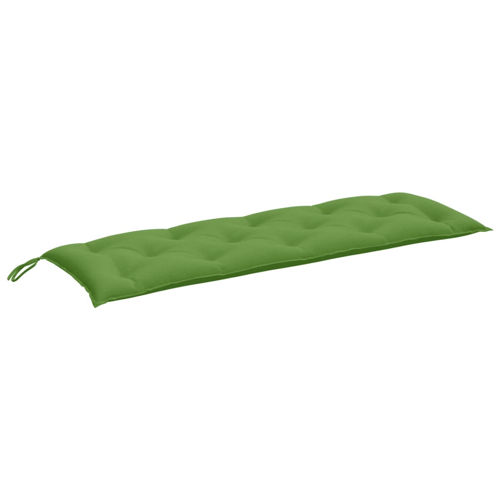 VidaXL coussin de banc de jardin 150x50x7 cm tissu vert mélangé
