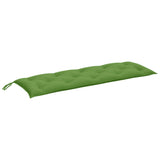 VidaXL coussin de banc de jardin 150x50x7 cm tissu vert mélangé