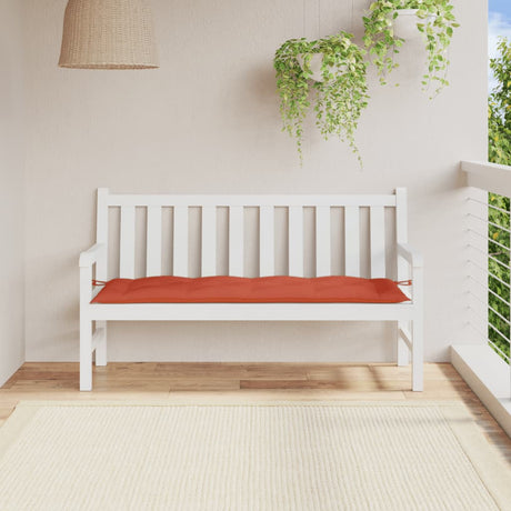 VidaXL coussin de banc de jardin 150x50x7 cm tissu mélangé rouge