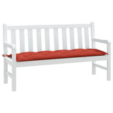 VidaXL coussin de banc de jardin 150x50x7 cm tissu mélangé rouge