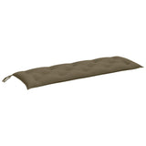 VidaXL coussin de banc de jardin 150x50x7 cm tissu taupe mélangé