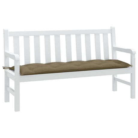VidaXL coussin de banc de jardin 150x50x7 cm tissu taupe mélangé