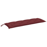 VidaXL coussin de banc de jardin 150x50x7 cm tissu mélangé rouge vin