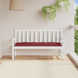 Vidaxl jardin banc coussin 150x50x7 cm tissu vin mélangé rouge