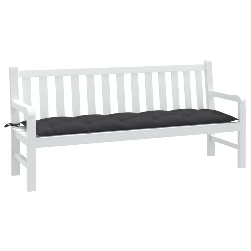 VIDAXL Garden Bench Blaža 180x50x7 cm tkanina mešana antracit -barvana