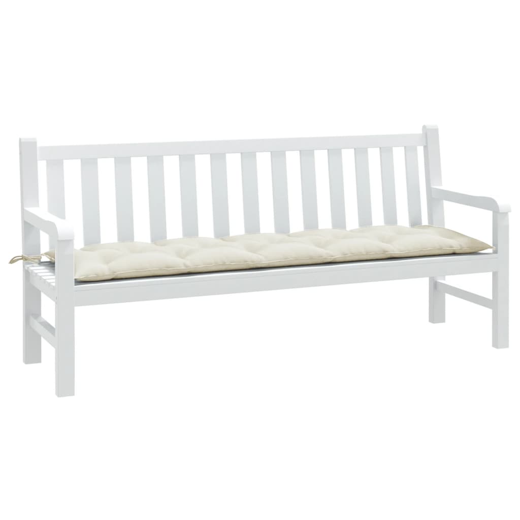 Vidaxx coussin de banc de jardin 180x50x7 cm tissu mélangé crème