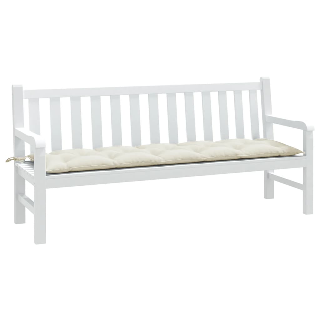 Vidaxl Garden Bench poduszka 180x50x7 cm tkanina mieszana krem ​​-