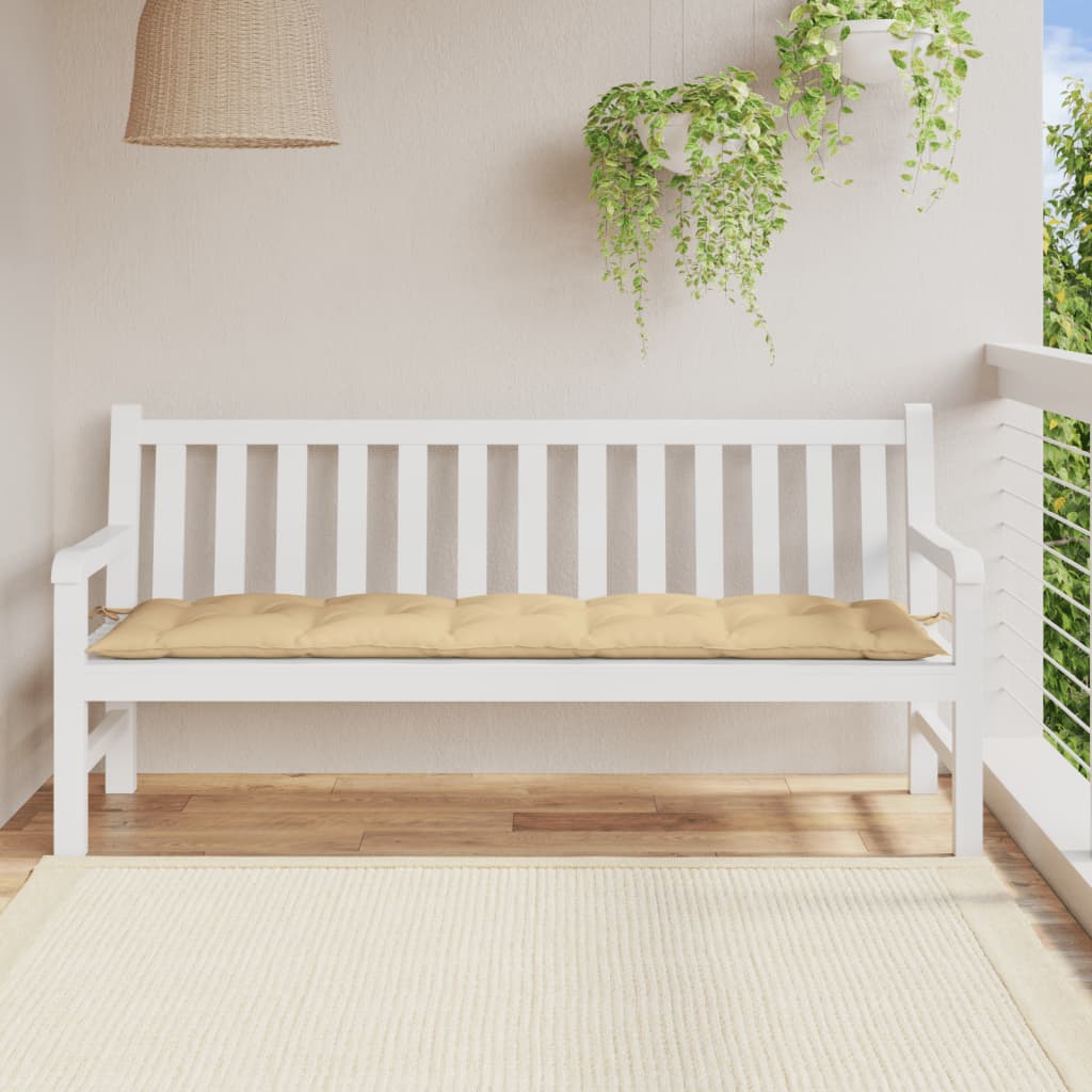 Vidaxl Garden Banch Cushion 180x50x7 cm Fassoso beige misto