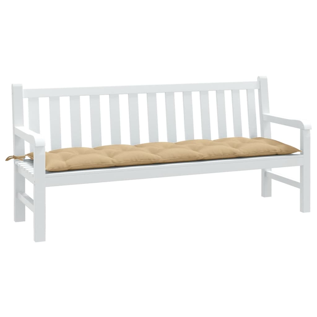 VidaXL coussin de banc de jardin 180x50x7 cm tissu mélangé beige