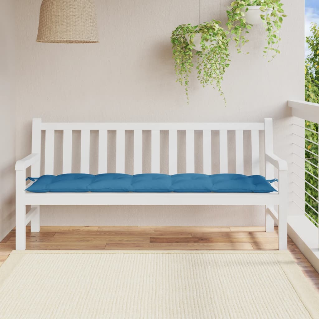 VIDAXL Garden Bench Blaža 180x50x7 cm tkanina mešano modro