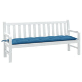 VidaXL coussin de banc de jardin 180x50x7 cm tissu mélangé bleu