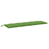 VidaXL coussin de banc de jardin 180x50x7 cm tissu vert mélangé