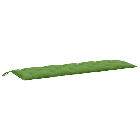 VidaXL coussin de banc de jardin 180x50x7 cm tissu vert mélangé