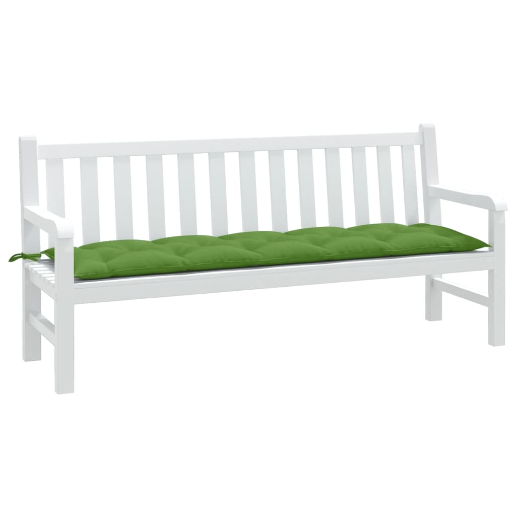 Vidaxl jardin banc coussin 180x50x7 cm tissu vert mélangé