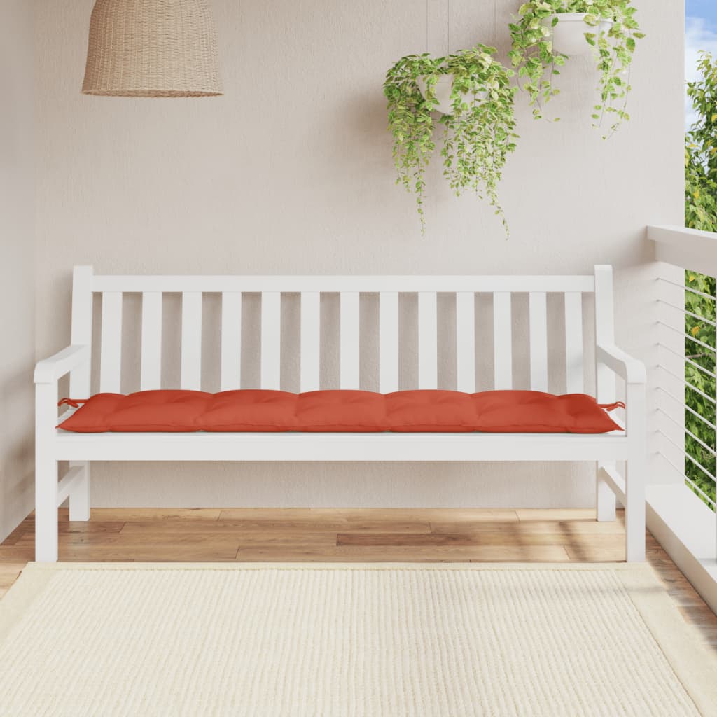 VIDAXL Garden Bench blazina 180x50x7 cm tkanina mešano rdeča