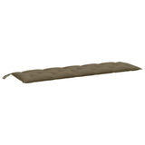 VidaXL coussin de banc de jardin 180x50x7 cm tissu taupe chiné