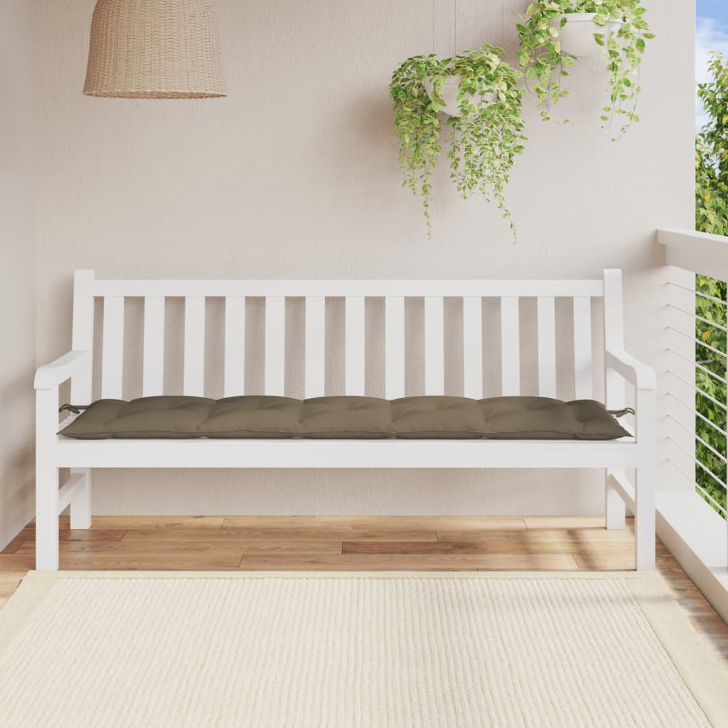 Vidaxl Garden Bench Pushion 180x50x7 cm stof Blandet taupe