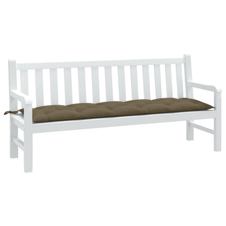 VidaXL coussin de banc de jardin 180x50x7 cm tissu taupe chiné
