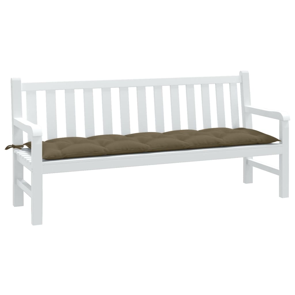 Vidaxl jardin banc coussin 180x50x7 cm tissu mélangé taupe