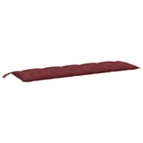 VidaXL coussin de banc de jardin 180x50x7 cm tissu mélangé rouge vin