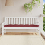 VidaXL coussin de banc de jardin 180x50x7 cm tissu mélangé rouge vin