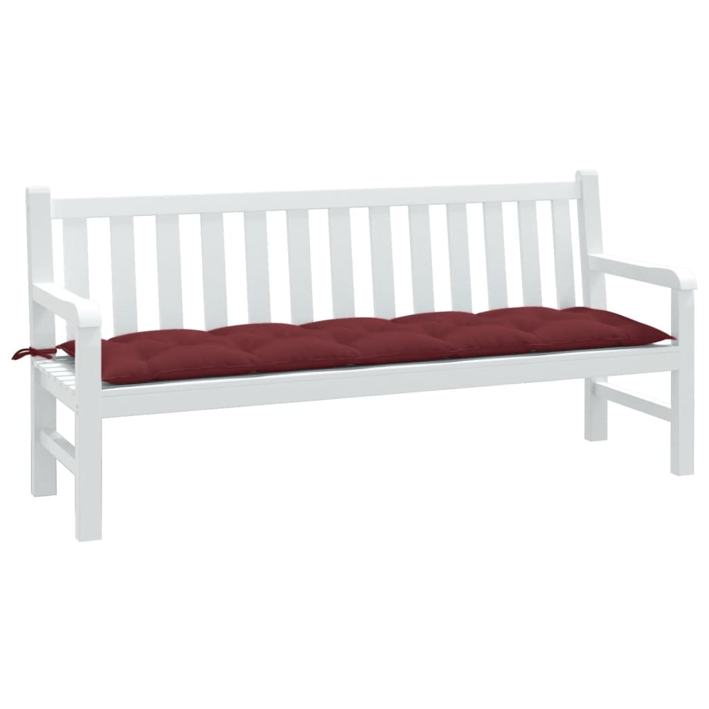 Vidaxl garden bench cushion 180x50x7 cm fabric mixed wine red