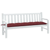 Vidaxl Garden Bench Poduszka 180x50x7 cm Mieszane wino czerwone