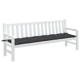 Vidaxl Garden Bench Cushion 200x50x7 cm stoff blandet antracitt -farget