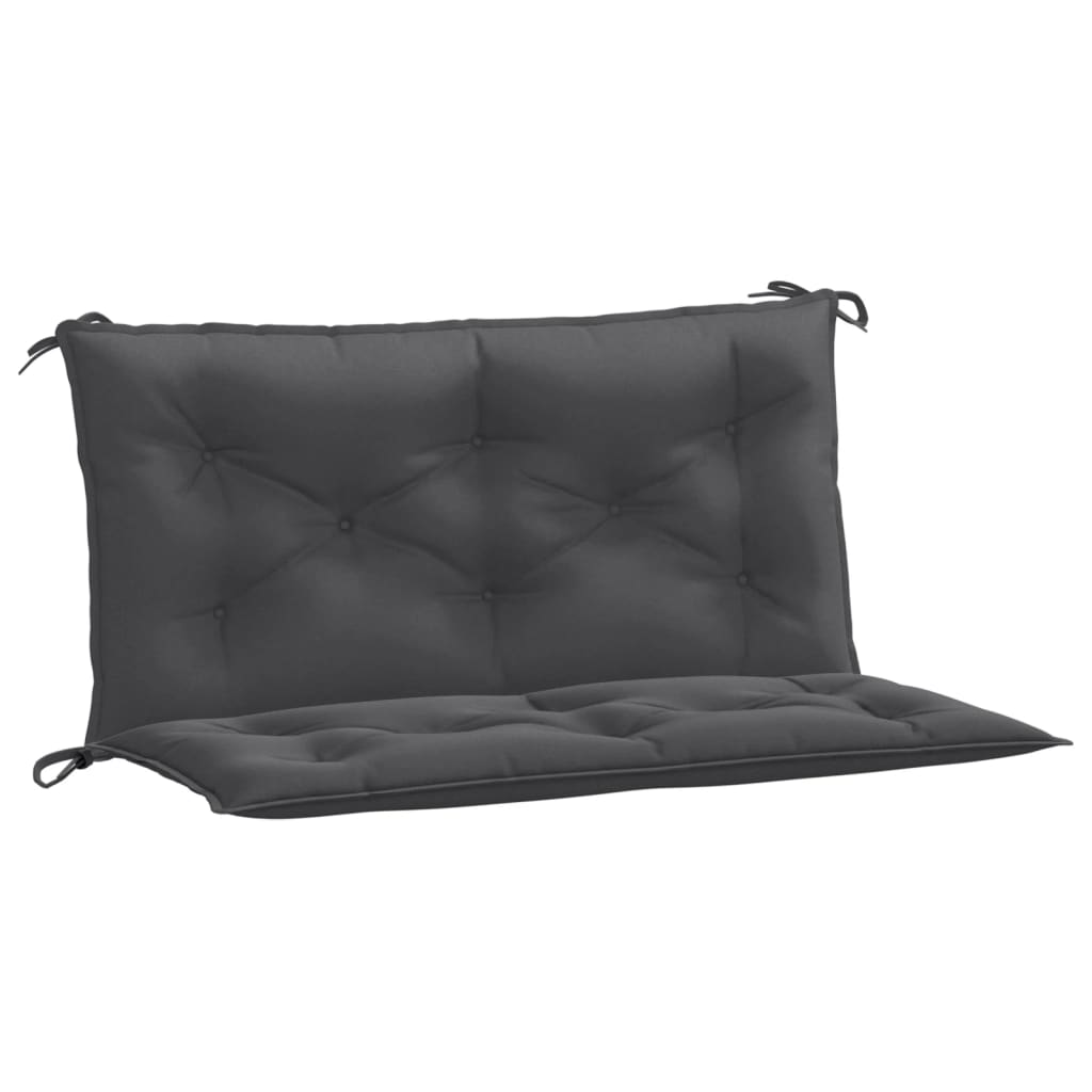 Vidaxx coussins de banc de jardin 2 pcs 100x50x7 cm tissu mélangé anthracite