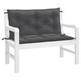Vidaxx coussins de banc de jardin 2 pcs 100x50x7 cm tissu mélangé anthracite