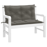 Vidaxx coussins de banc de jardin 2 pcs 100x50x7 cm tissu mélangé gris foncé