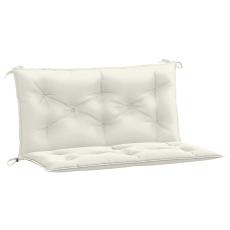 Vidaxx coussins de banc de jardin 2 pcs 100x50x7 cm tissu mélangé crème